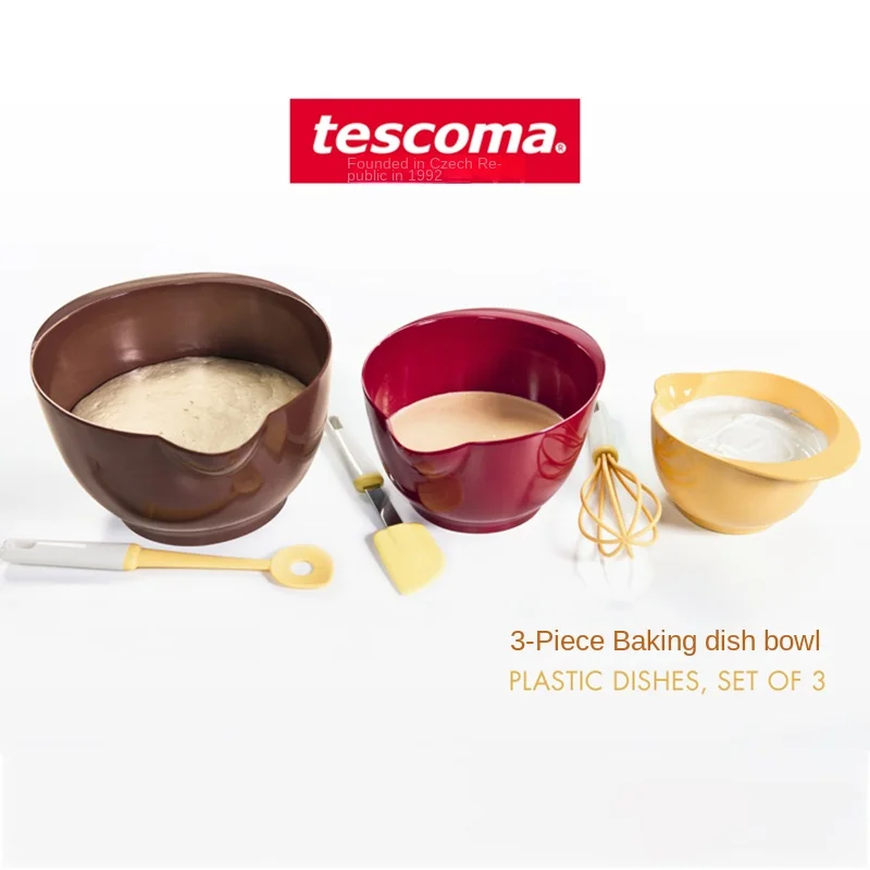 

Cooking Bowl Set Plastic Egg Beater Salad Drainage Measuring Cup Baking Tools