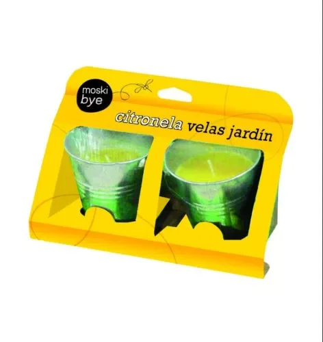 

NEW IN Metal cube candle C/citronella (pack 2) 1-20559