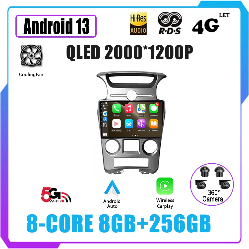 

Автомагнитола на Android 13, мультимедийный видеоплеер с GPS ДЛЯ Kia Carens UN (2006-2012), навигация No 2 Din, DVD-плеер