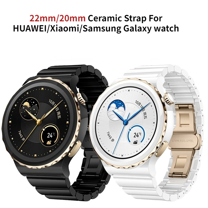

Ceramic Watchband For Xiaomi Watch S2 S1 Pro active Strap Replacement Band For Huawei Watch GT3 GT2 pro GT 2e 42mm 46mm Bracelet