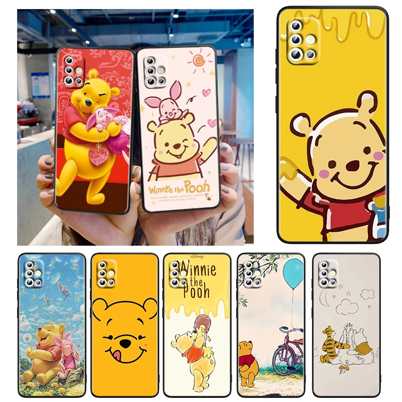 

Winnie the Pooh Disney Case For Samsung A73 A72 A71 A53 A52 A51 A42 A33 A32 A23 A22 A21S A13 A12 A03 A02 S A31 Black Phone