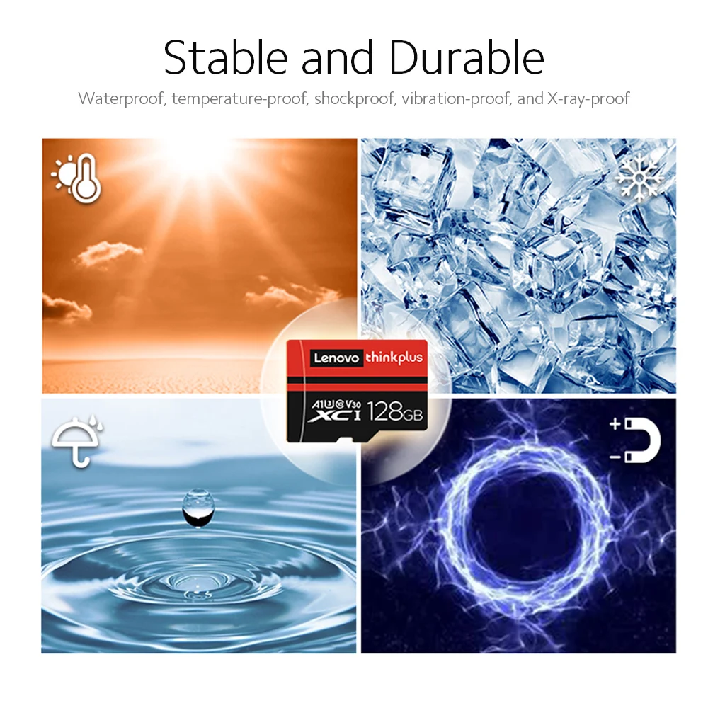 Lenovo thinkplus TF102 128 ГБ TF-карта C10 V30 высокоскоростная Micro SD-карта скорость чтения до 90 Мб