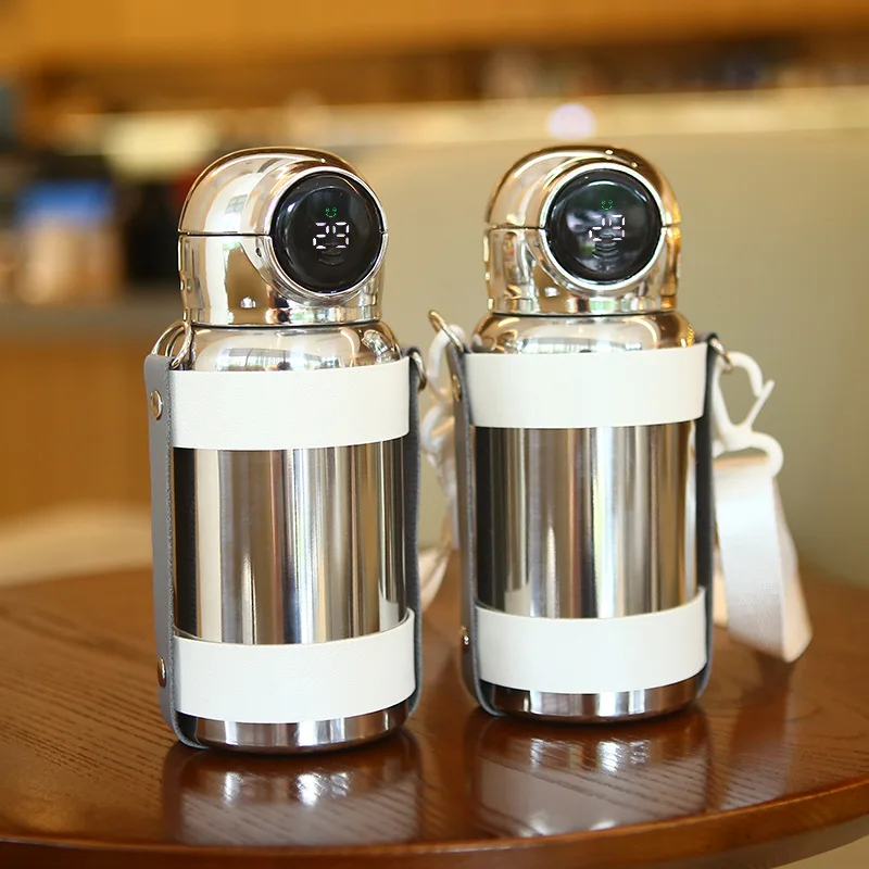 

316 Stainless Steel Water Bottles Electroplated Intelligent Thermos Cup LED Temperature Display Portable Bounce Kid Bottle Water