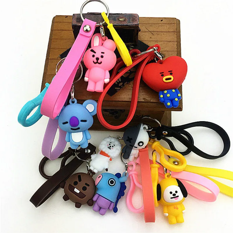 Новые милые брелоки в Корейском стиле Kpop с героями мультфильмов аниме брелки