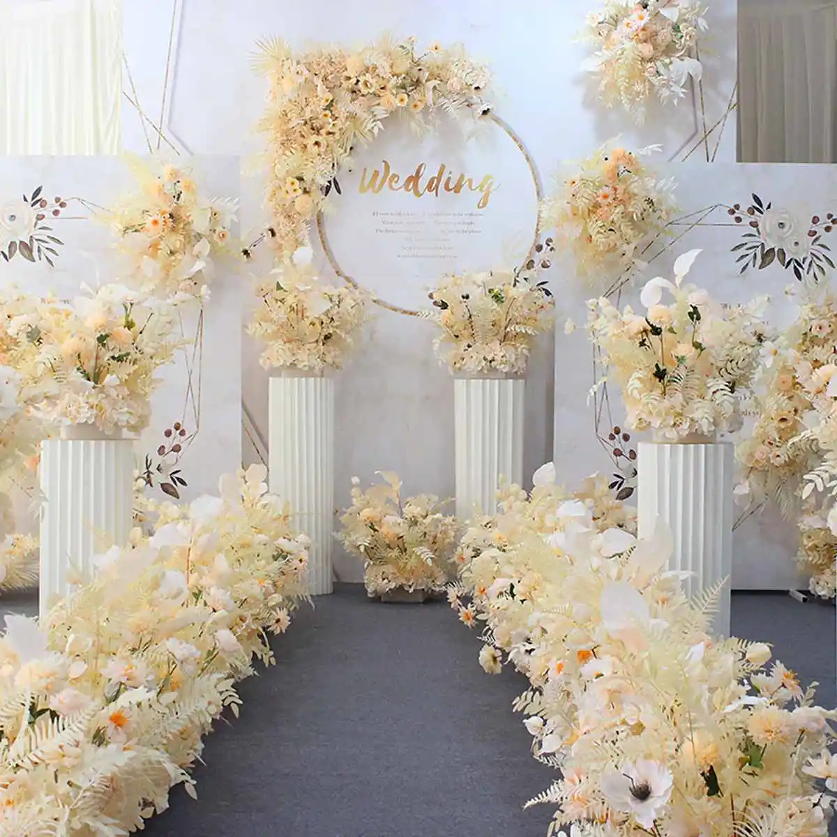 3/ 5pcs Wedding DIY Round Cylinder Pedestal Display Art Decor Cake Rack Plinths Pillars for DIY Wedding Decorations Holiday