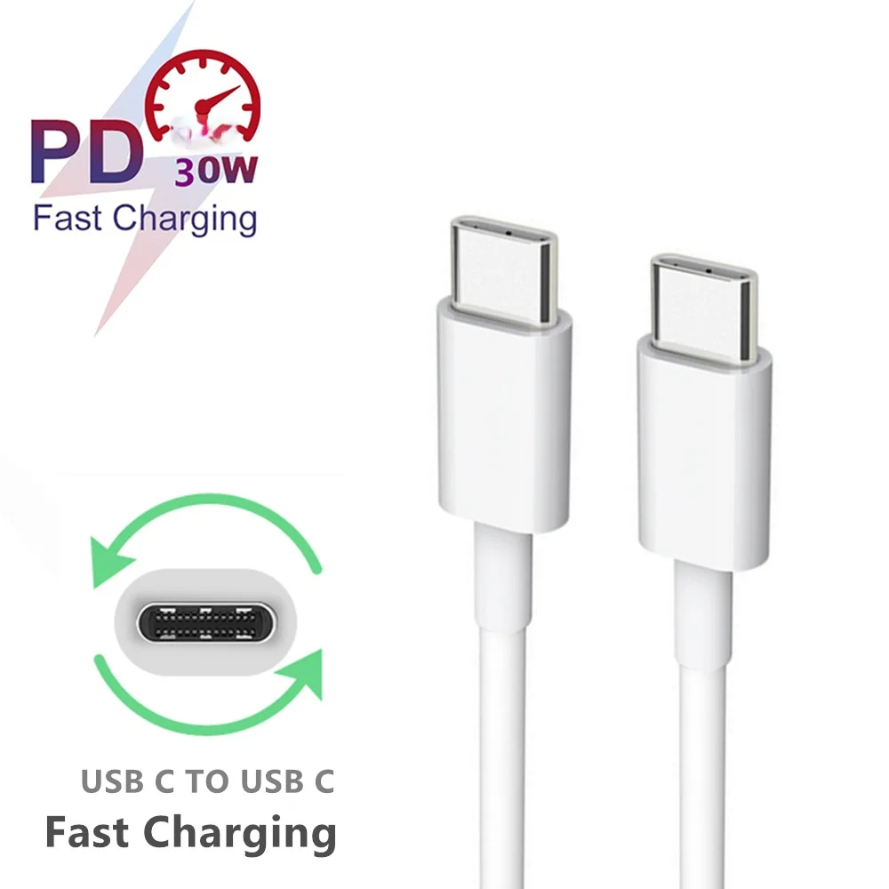 

2m Long 1m Fast Charging PD Cable USB Type C To Type C Data Sync Cable For Oneplus 7T Huawei Nova 5t 4 3 Pro Samsung A80 A70 S8