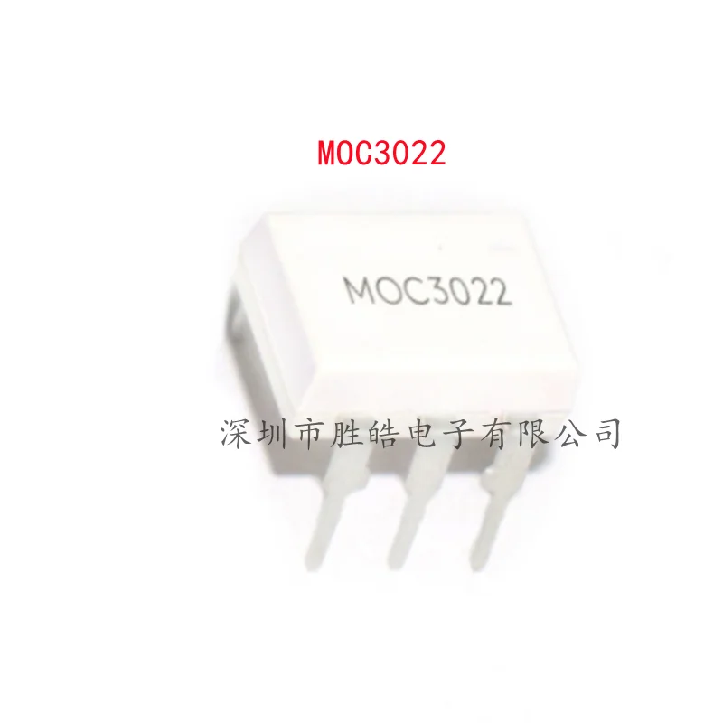 (10PCS) MOC3022   3022   Photoelectric Coupler  Three-Terminal Bidirectional Silicon-controlled Optocoupler  Straight Into DIP-6