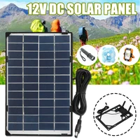 12v solar panel with bracket 15w 5w dc output portable charger solar cells diy outdoor charge system for camping flashlight