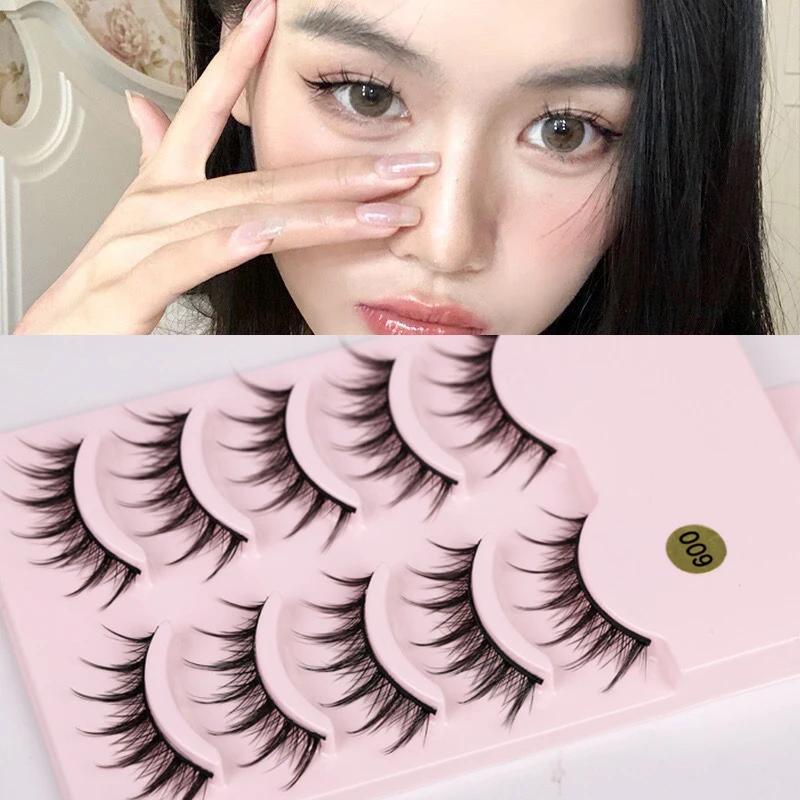 

5 Pairs/Lot Big Eyes Little Devil Cross False Eyelashes Daily Eye Makeup Lash Extension Natural Beauty