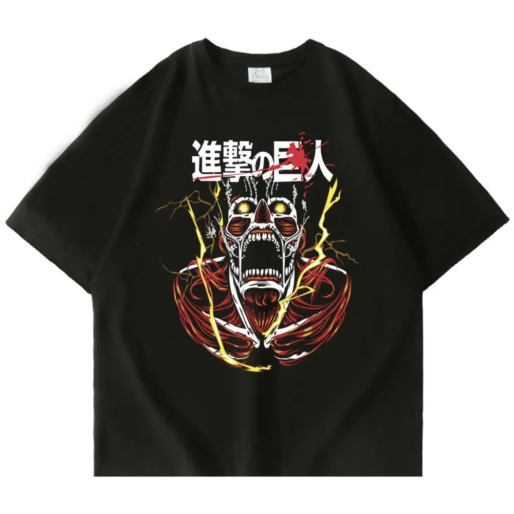

Japanese Anime Attack on Titan T Shirt for Men Women Manga Shingeki No Kyojin Eren Yeager T-shirt Cartoon Titans Attack Tshirt