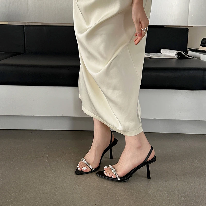 Новинка 2024 женские сандалии летние классические туфли на высоком каблуке