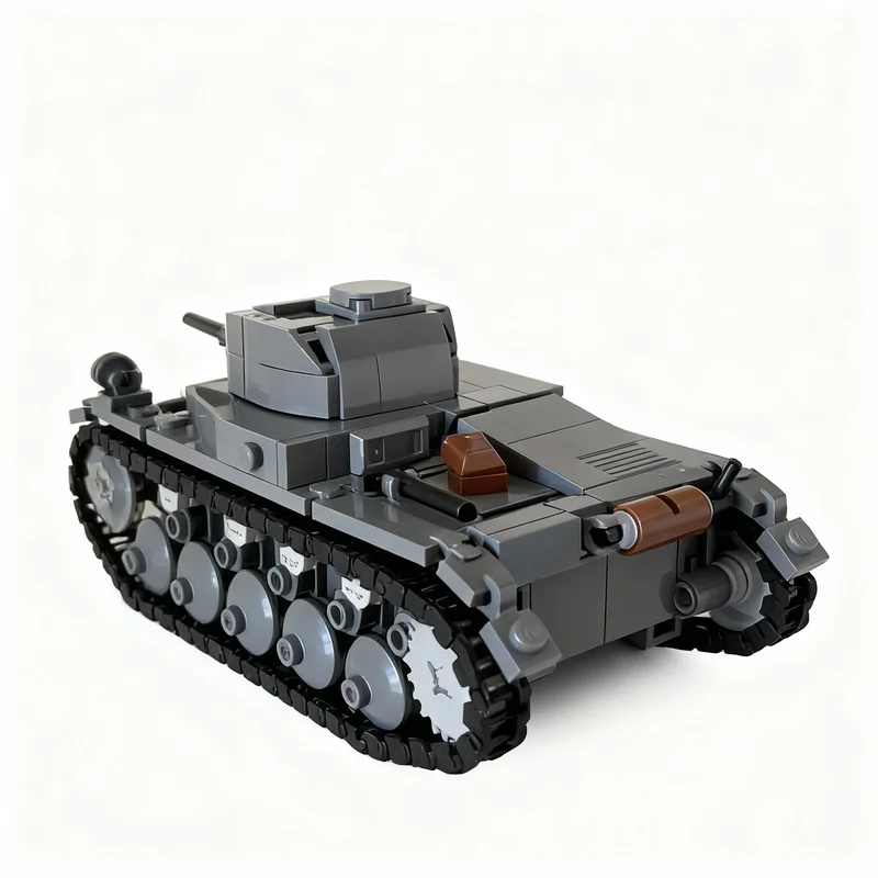 460 деталей MOC Panzer II C: Городская Дорога, Конструктор, Развивающая Игрушка, Новогодний Подарок, Сделай Сам, Креативная Идея, Образовательный Набор для Сборки (art.: 3920da6403435) - 3920da6403435