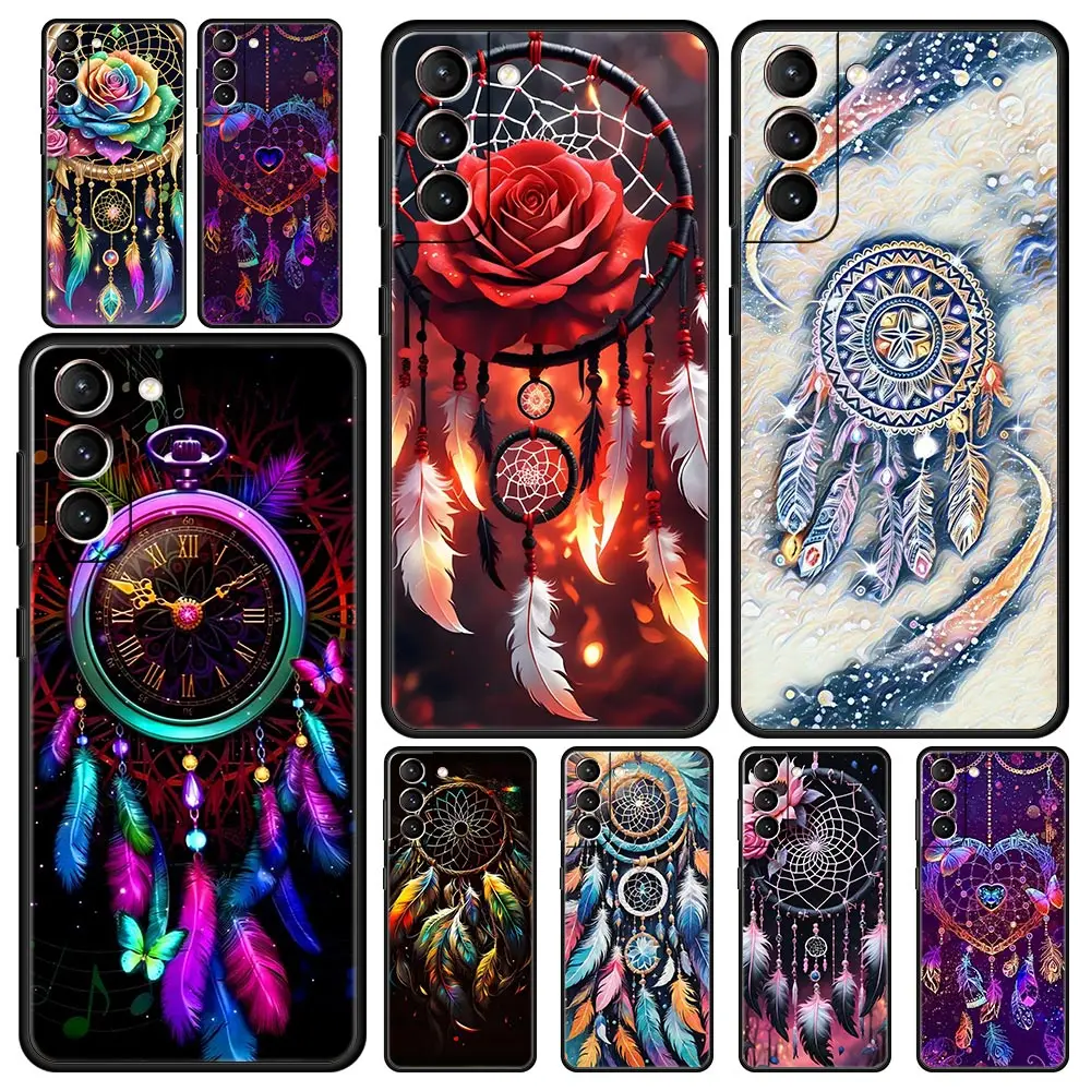 Фото Чехол для телефона Samsung Galaxy S26 S25 S24 S23 S22 S20 S21 FE Ultra S25Edge Plus 5G, мягкий TPU чехол с милым дизайном Мандала и Ловец снов