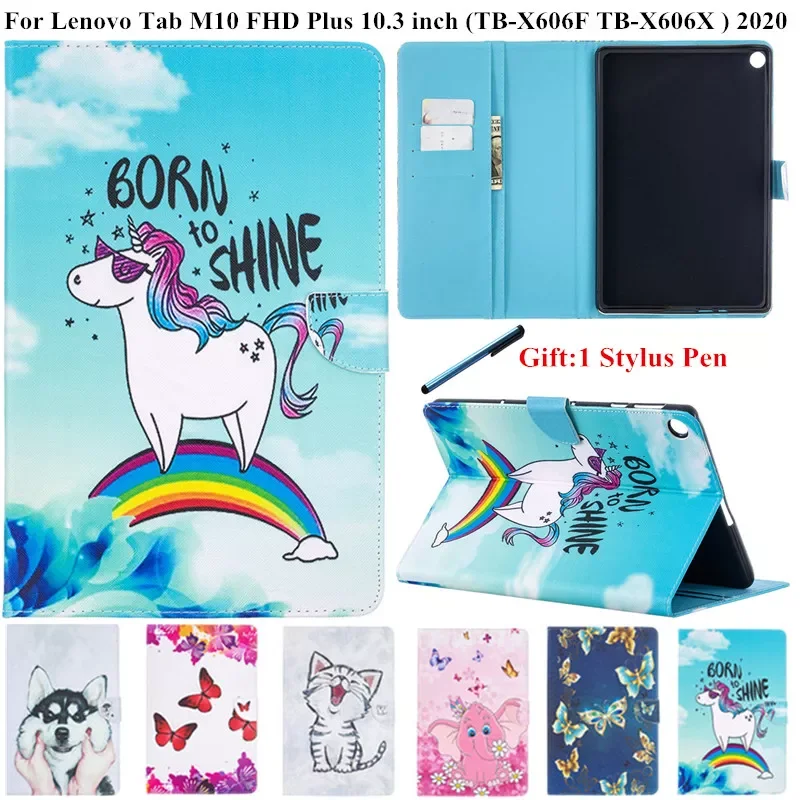 

for Lenovo Tab M10 FHD Plus TB X606X 10.3 inch Tablet Cute Unicorn Cat Painted for Lenovo Tab M10 Plus Case TB X 606F Kids