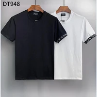 2022 dsquared2 cotton letter print round neck short sleeve shirt tie dye casual mens clothing tops dt948
