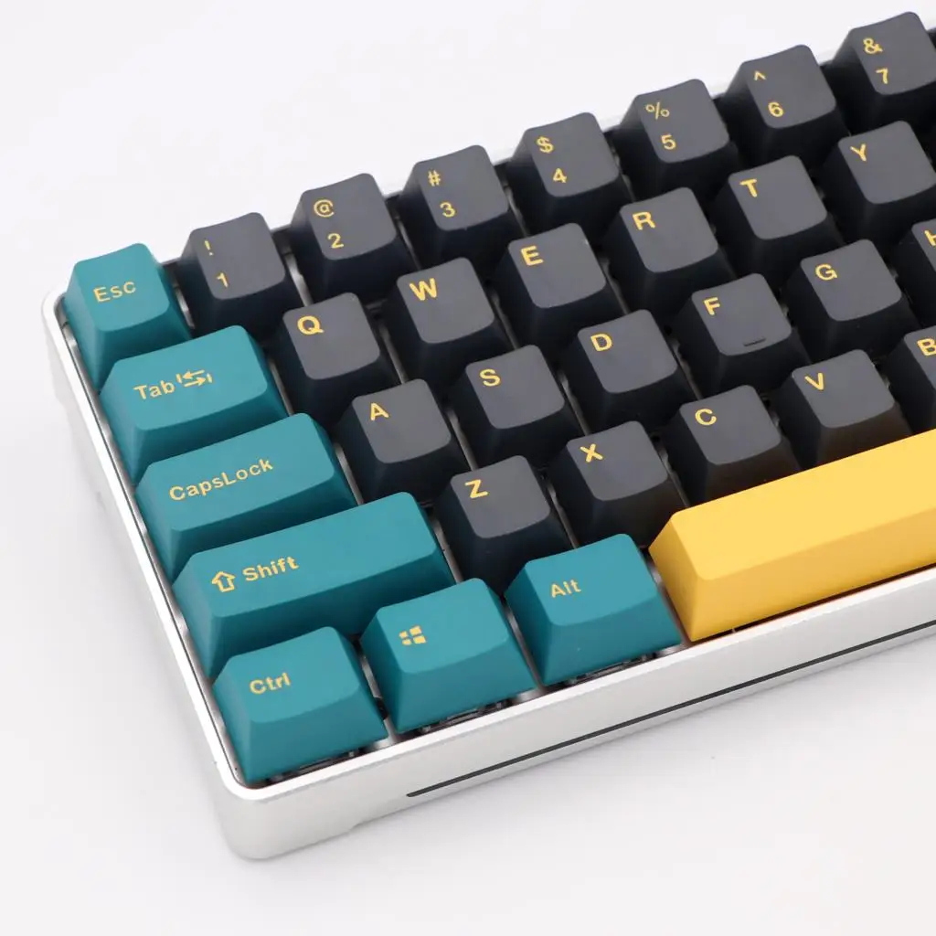 

Клавиатура Mars Green Double-shot PBT с 126 клавишами для механической клавиатуры Cherry MX, переключаемые клавиши для фотографий 80 GK64 GK61.