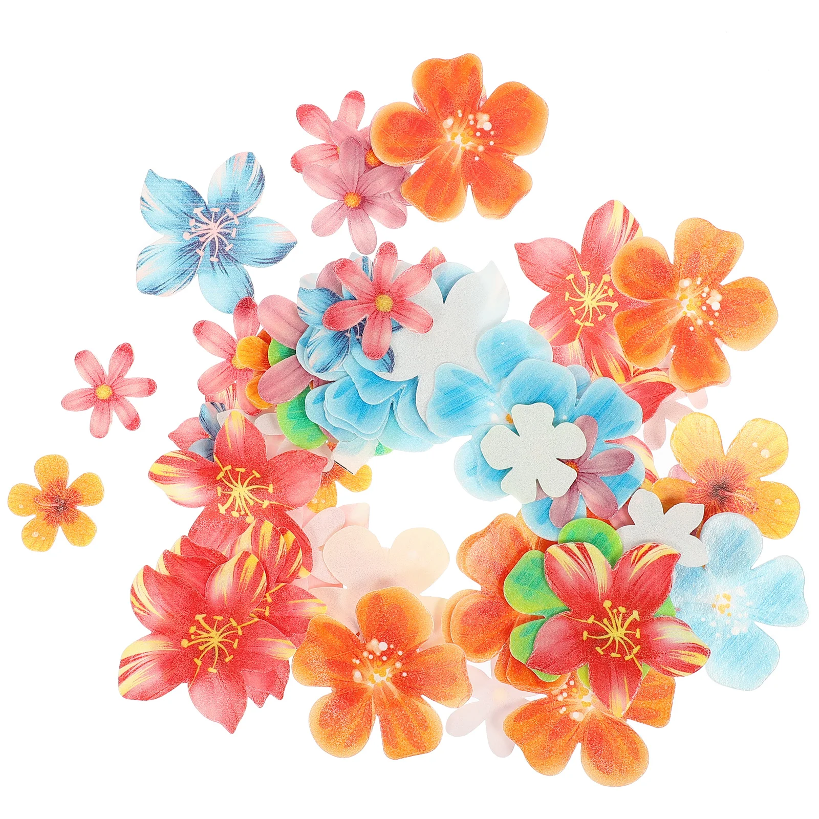 

314 Pcs Glutinous Rice Paper Florets Flower Cupcake Topper Wedding Flowers Decorations Toppers Birthday Decors Decorate Edible