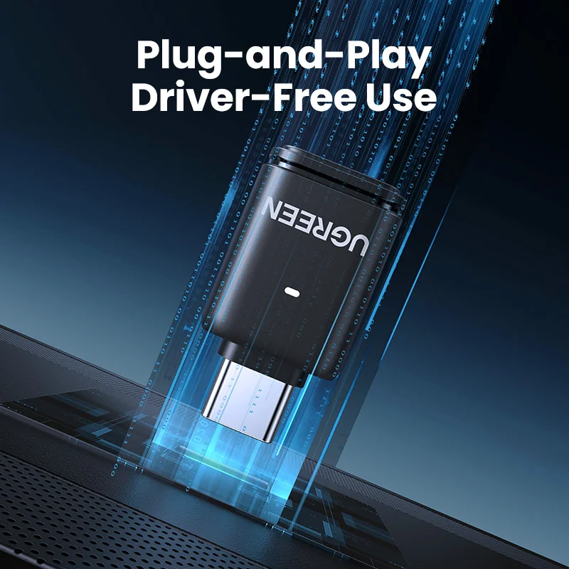 UGREEN USB C Type-C Bluetooth 5 3 передатчик aptX HD AD аудио адаптер для ПК Nintendo переключатель