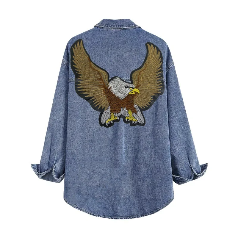 

Sewing Large Leather Embroidered Patches For Jeans Men Jacket Clothing Eagle Animal Punk Patch Stickssories Stickers Parches