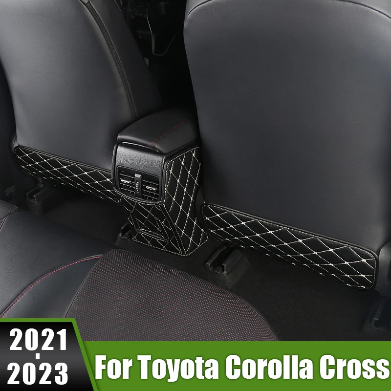 

For Toyota Corolla Cross XG10 2021 2022 2023 Hybrid Leather Car Back Seat Anti-Child-Kick Pad Protector Anti Dirt Pad Accessorie