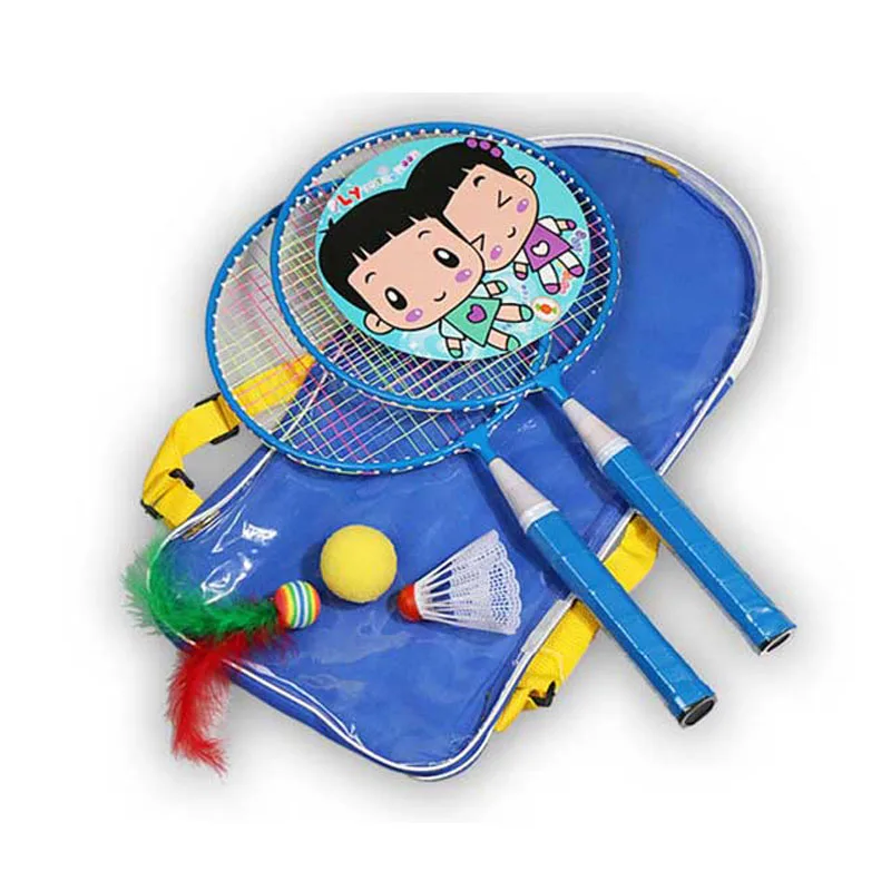 

Badminton Rackets Toy with 3 Balls and Storage Bag Cartoon Badminton Rackets Set for Children Entertainment Toy Sport Training
