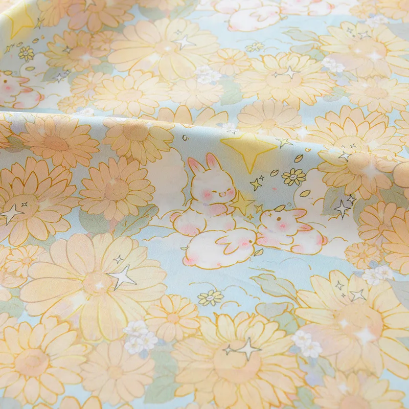 

80 high count cotton small animal printed children's clothing poplin dress cloth DIY sewing fabric