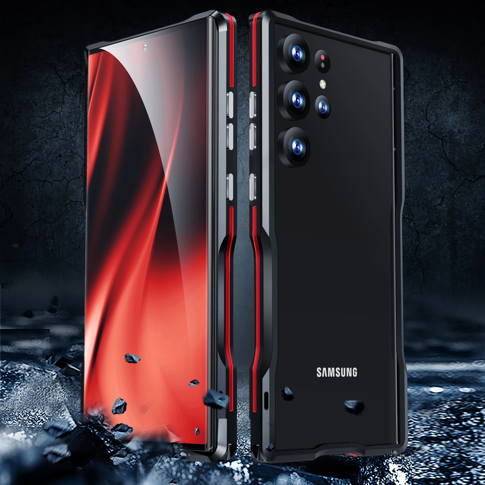 

Роскошный цветной алюминиевый бампер в стиле пэчворк для Samsung Galaxy S23 S22 Ultra S21 Plus, металлическая рамка, защита, легкий Чехол, оболочка