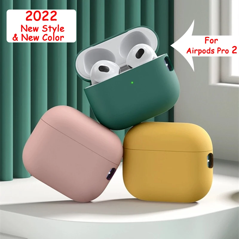 

2022 Official Silicone Soft Case For AirPods Pro 2 Wireless Bluetooth Earphone Protective Case For Apple Airpods 3 headset Cover
