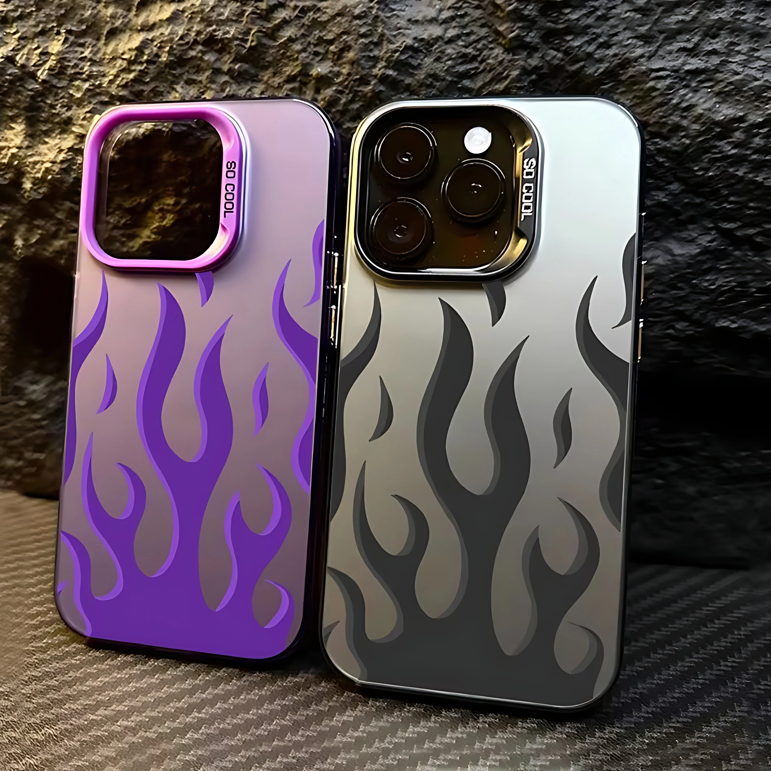 Фото Модный чехол INS Creative Fashion Flame Fire для iPhone 17, 16e, 16, 15, 14, 13, 12, 11 mini, Pro, Max, X, XR, XSMAX, 8, 7, Air, Plus, Anti Cover №1