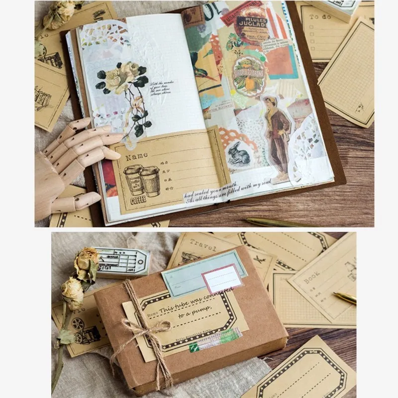 

30pcs per pack Retro portable memo notes Sticky Notes Planner supply for school office