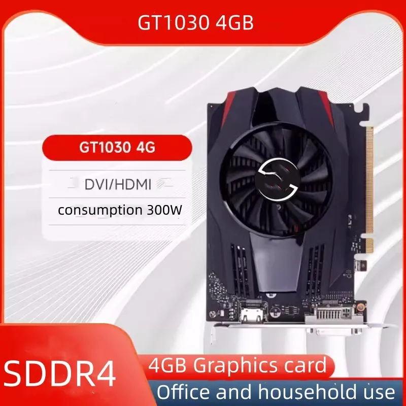 

Видеокарта GeForce GT1030, 4G, 14 нм, 64 бит, полная новая игровая видеокарта GPU GT 1030, 4 Гб, десктопный процессор, материнская плата