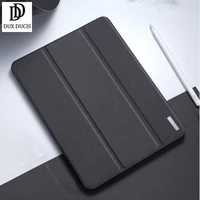 for ipad pro 11 12 9 20212020 case trifold upgraded leather flip smart tablet sleeve with pencil slot for ipad air 4 dux ducis