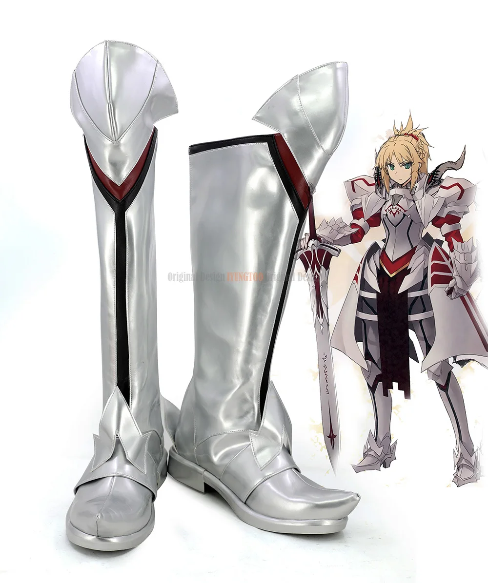 FGO morжелд Косплей Fate Apocrypha косплей сапоги Серебряная обувь на заказ |
