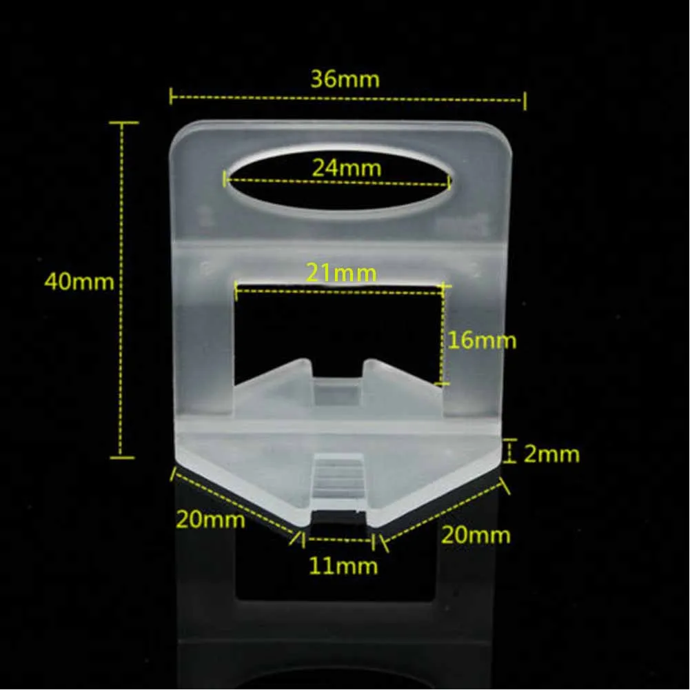 

Spacer Tile Levelling Clips Wall Reusable Spacers System Tiling Tool Wedges 1000pcs Clamp Flat Floor Flooring Plastic Convenient