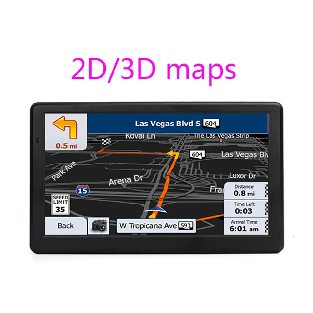 

GPS Navigator GPS Device 256mb 7\" Inch 8gb Car & Truck Car Charger 5V/2A