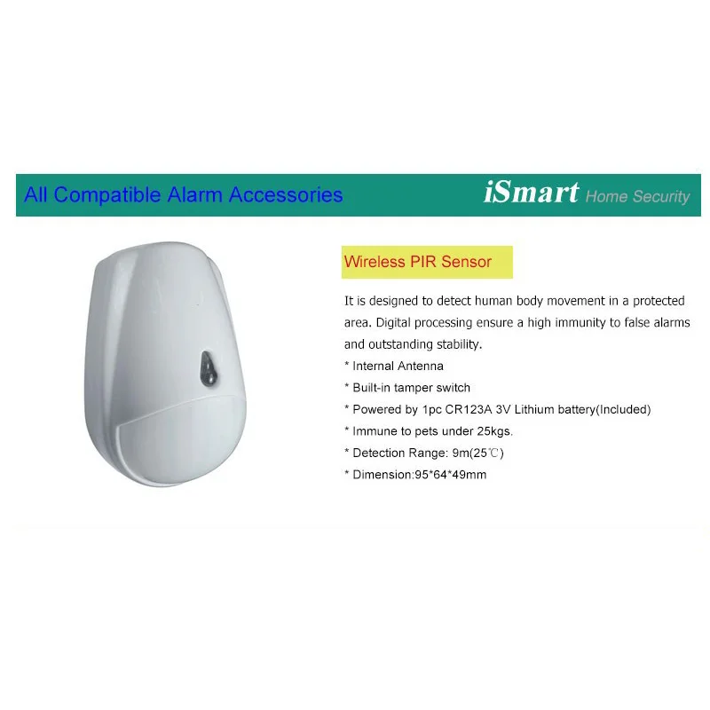 Focus Wireless GSM+ SMS + PSTN Anti-thief Alarm System with Pet Immune PIR Sensor Safety Protection enlarge