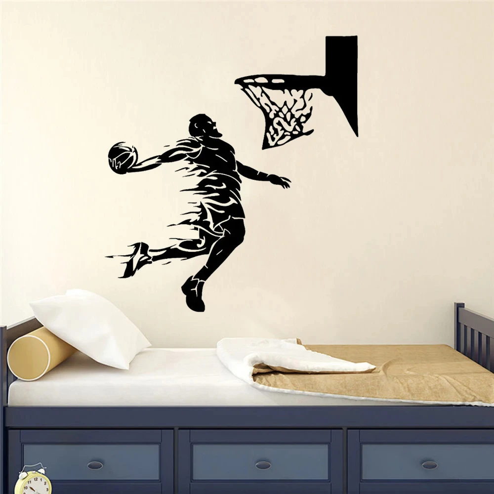 Спортивная Наклейка на стену для баскетбола школьного зала
