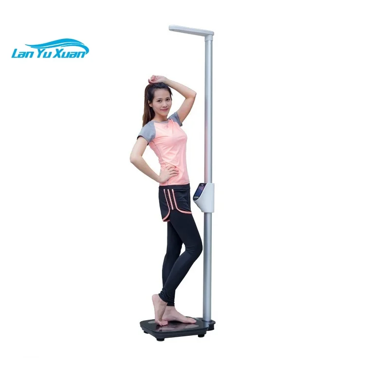 

Zhongshan Human 200Kg Ultrasonic Body Fat Analyzer Digital Weighing Scale Height Measurement Height Weight Scale