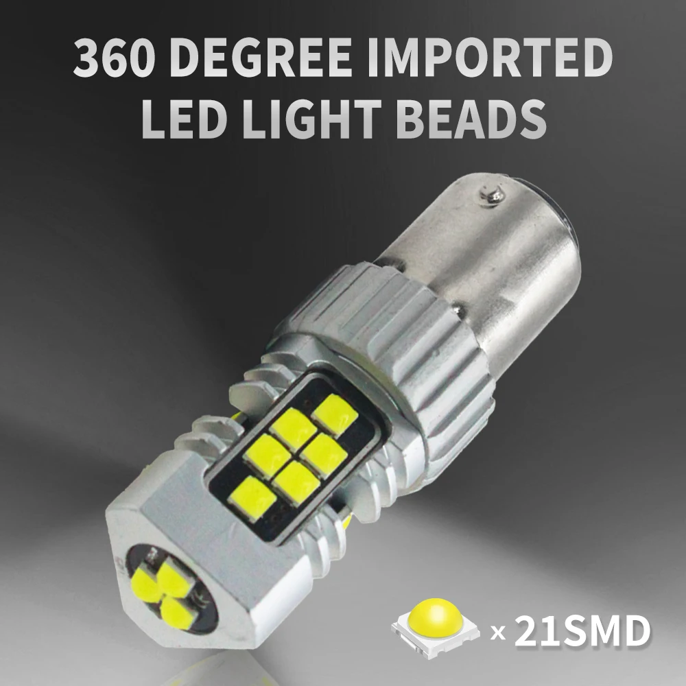 Комплект Из 2 Автомобильных Сигнальных Ламп Canbus 1156 P21W BA15S 3030 21SMD Задний Фонарь
