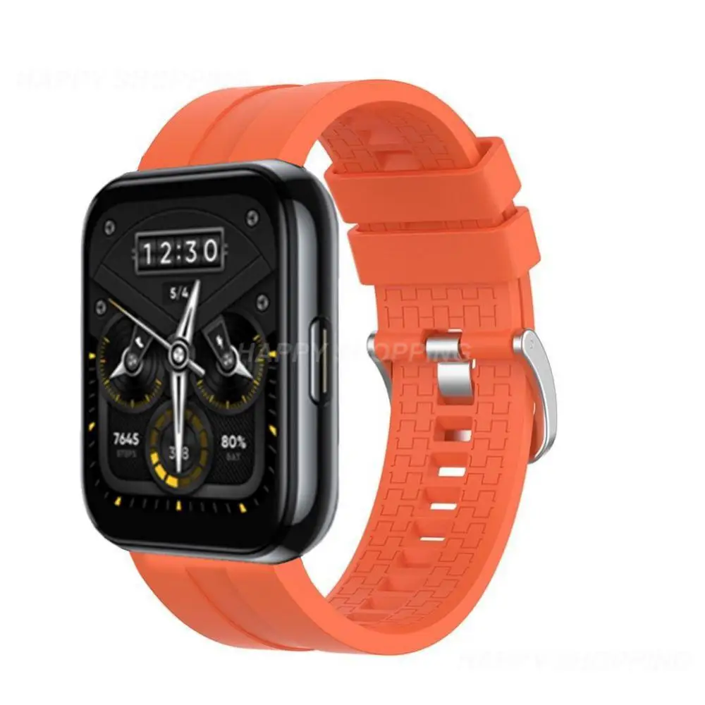 

Silicone Strap Smart Accessories Soft Breathable 22mm For Realme Watch 2 Smart Watch Band Adjustable Watchband Skin-friendly