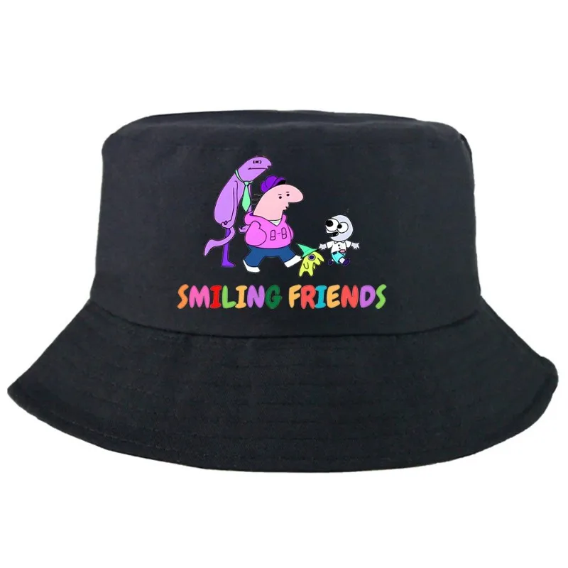 Панама с милыми смайликами для мужчин и женщин складная уличная шляпа от солнца