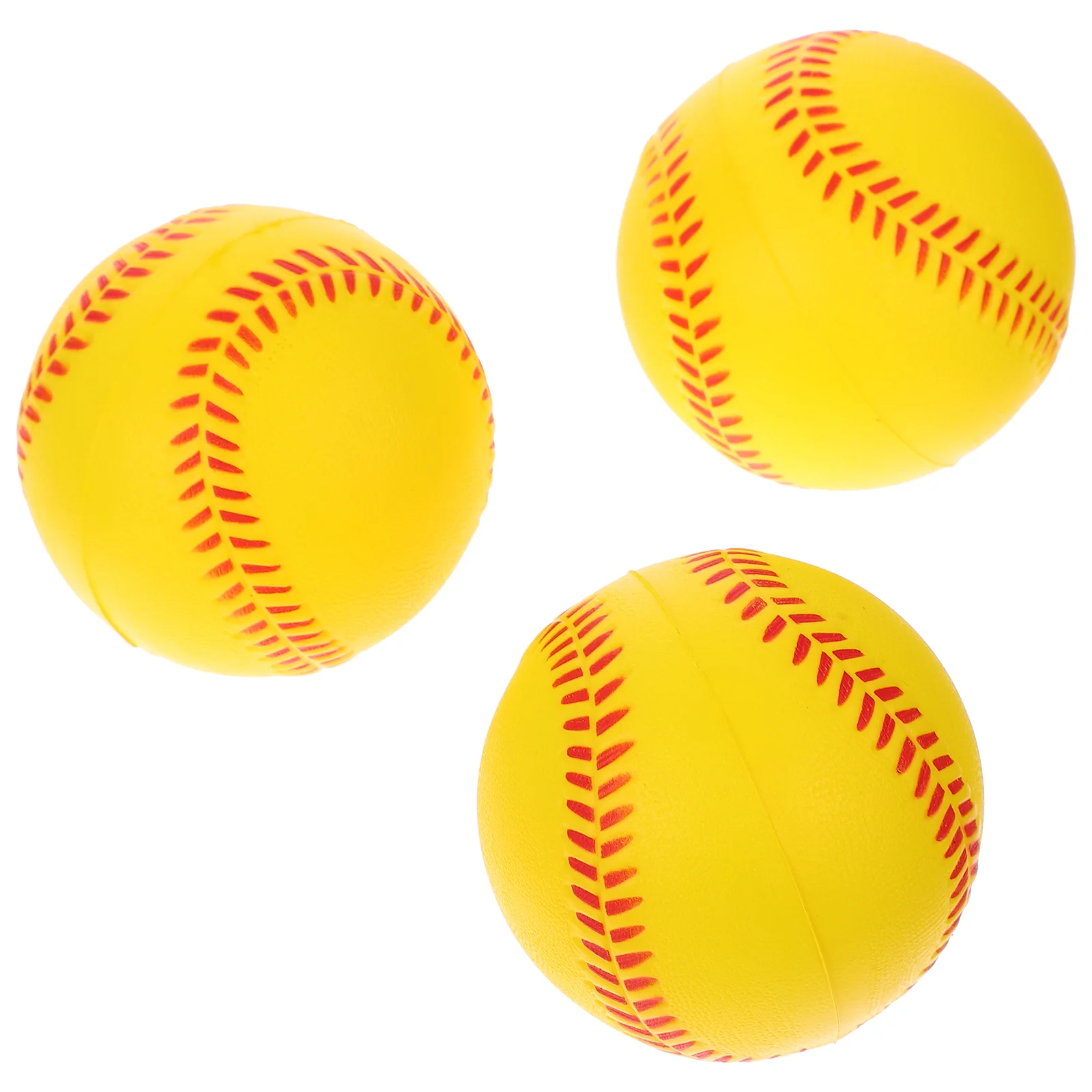 

3 Pcs Pu Sponge Training Stick Practice Baseballs Kids Outdoor Toys Soft Pitching Softball Student Foam Softballs