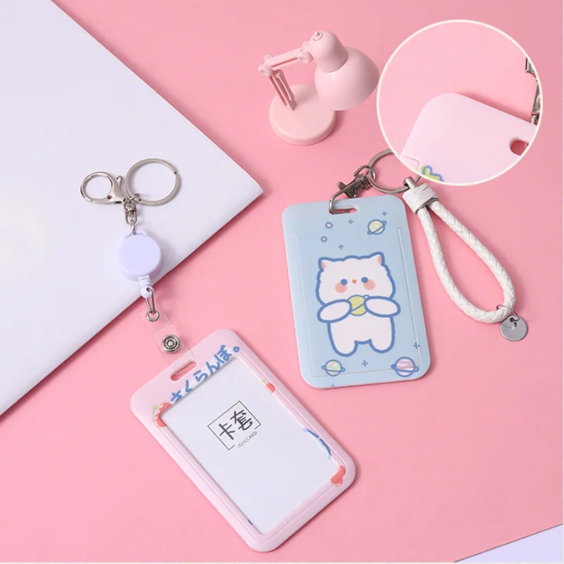 

1pc Kawaii Cartoon Card Holder Creative Waterproof Name Card for Student Supply Bank Card Star Photo Storage ID Card Bus Card