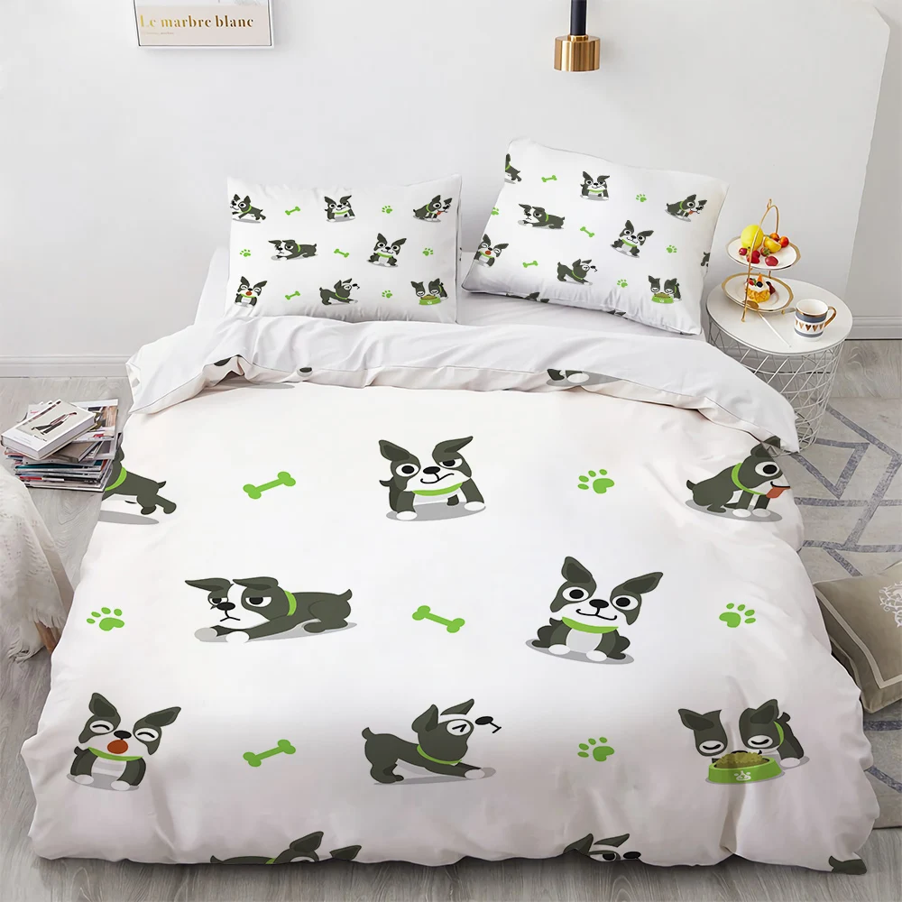 

Corgi Dog King Queen Duvet Cover Yellow Cartoon Set for Kids Boys Girls Kawaii Pet Animal Pink 2/3pcs Quilt Cover Puppy Bedding