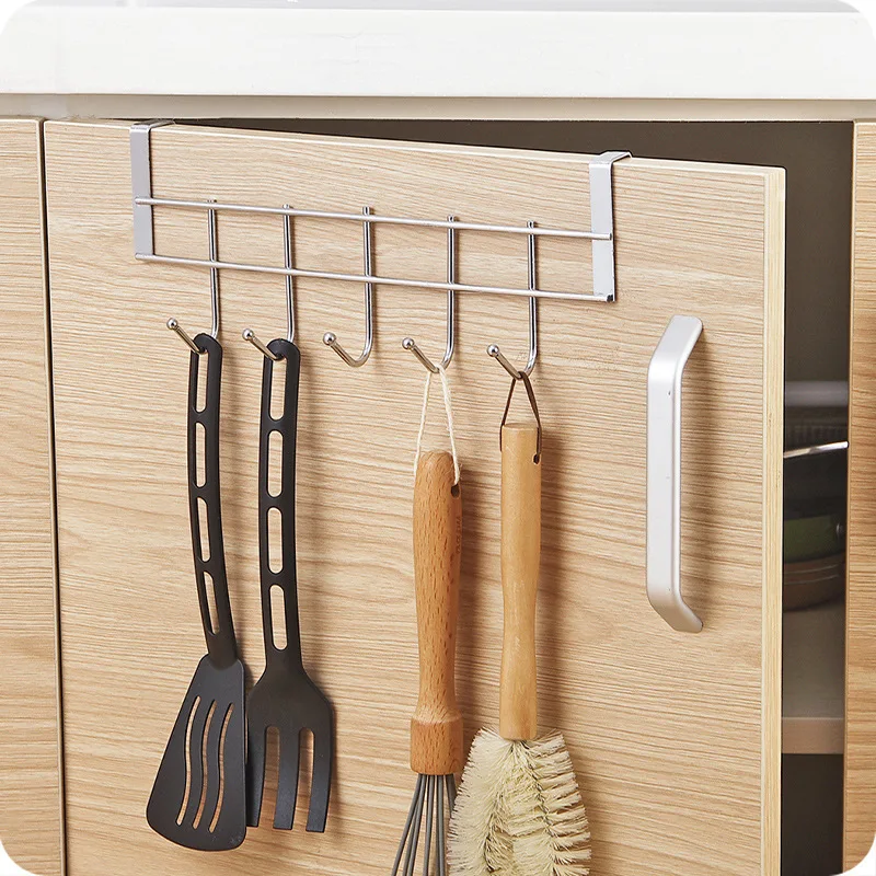 

5 Hooks Clothing Coat Towel Hanger Rack Holder Shelf Over Door Home Bathroom Kitchen Hat Organizer Over The Door Hooks