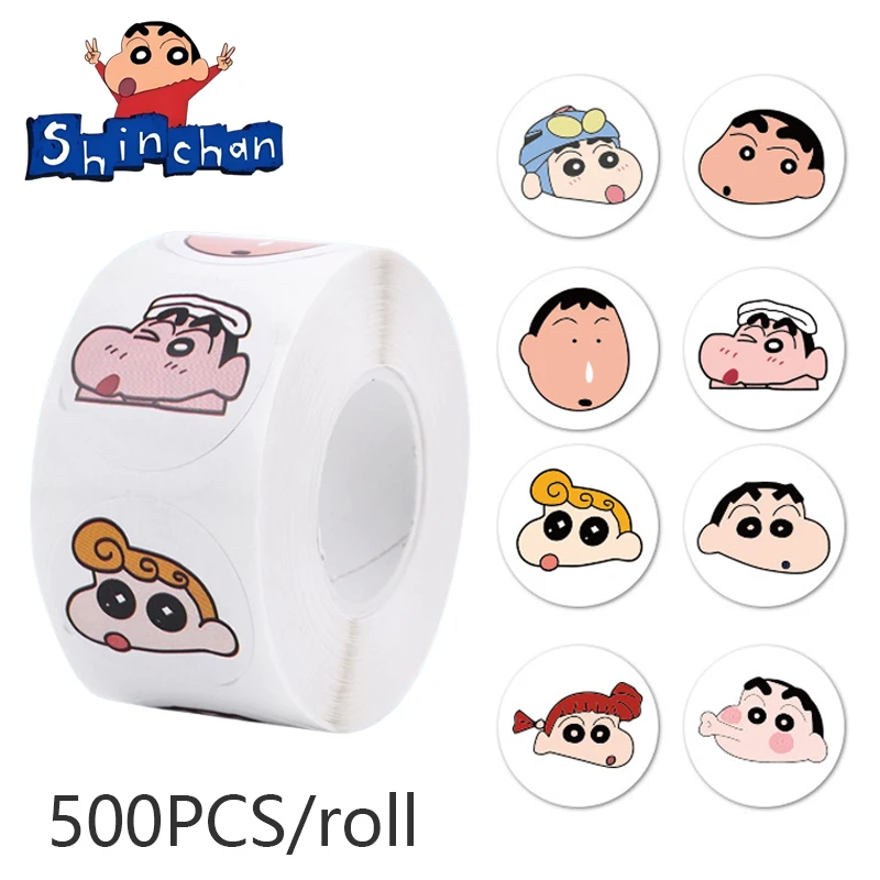 500 шт. наклейки Crayon Shin-chan в подарочном пакете ярлык для упаковки украшение