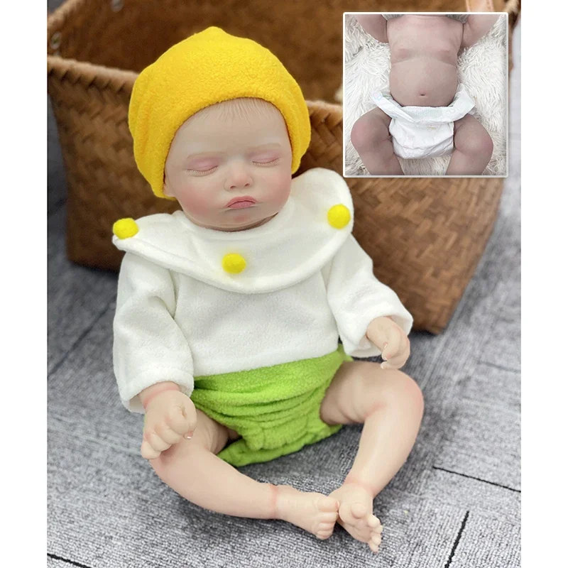 45 см Reborn Sleeping Rosalie Мягкие волосы с ручными корнями 3D кожа венами Коллекционная