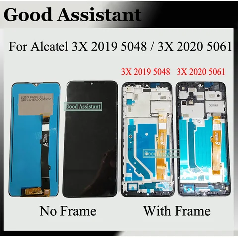 6,52 "оригинальный для Alcatel 3X 2019 LCD дисплей кодирующий преобразователь се