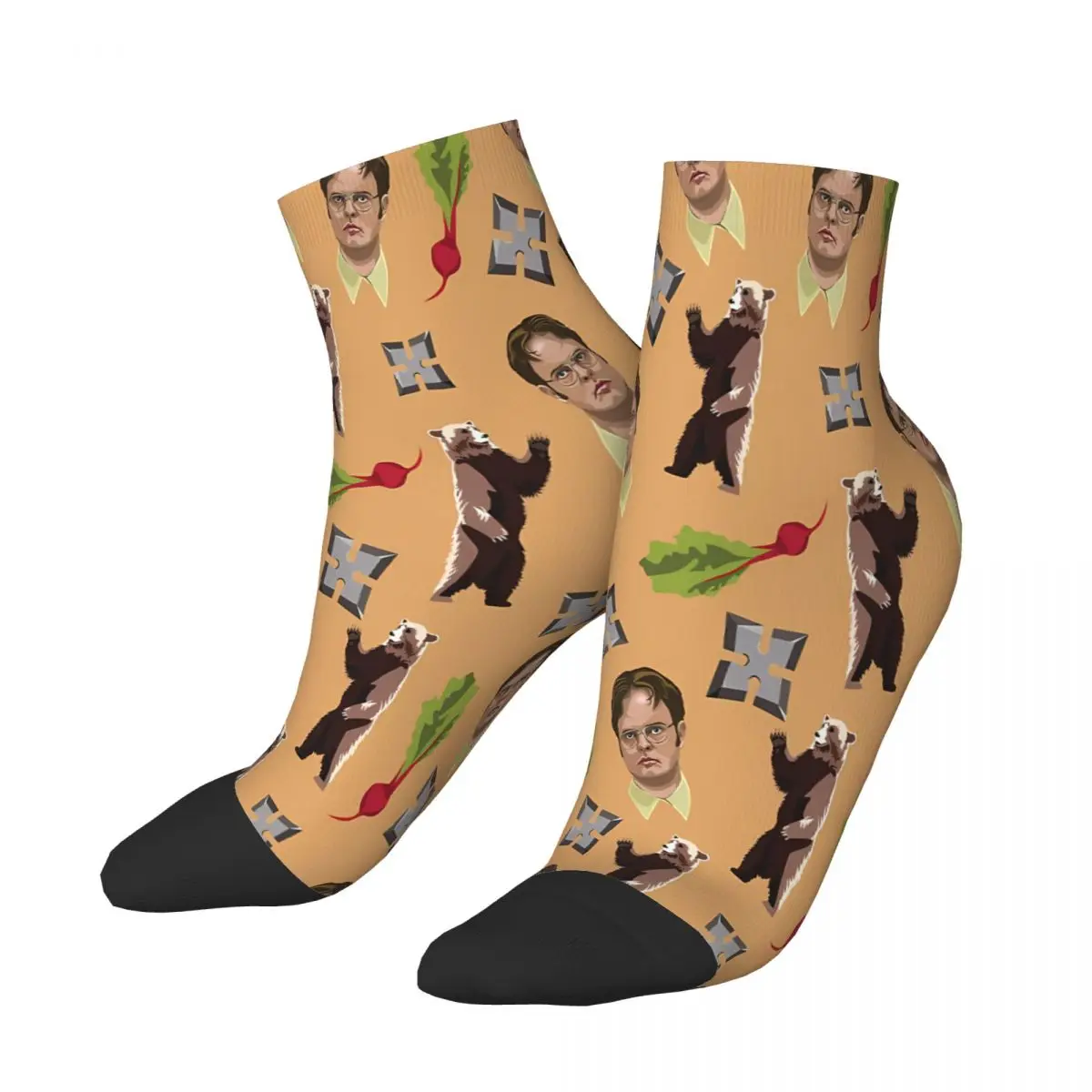 

Bears Beets Battlestar Galactica The Office Michael Scott TV Show Ankle Socks Male Mens Women Winter Stockings Hip Hop