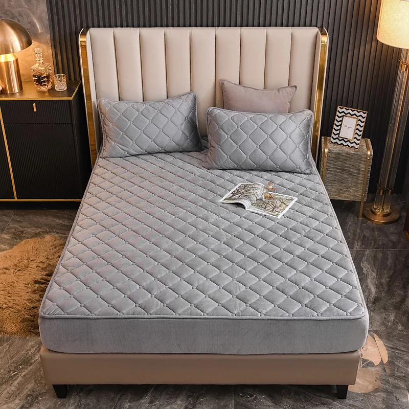 

New antibacterial and non-slip Simmons Crystal Velvet Cotton Bed Hat Milk Velvet Mattress Cover